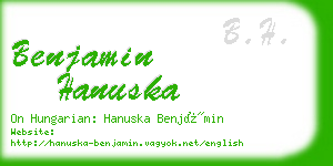 benjamin hanuska business card